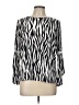 Amana Silver Black Long Sleeve Blouse Size L - photo 1