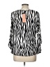 Amana Silver Black Long Sleeve Blouse Size L - photo 2