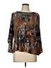 Amana Brown 3/4 Sleeve Blouse Size L - photo 1