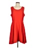 Express Solid Red Casual Dress Size L - photo 1