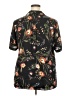 DR2 100% Polyester Floral Black Short Sleeve Blouse Size XXL - photo 2