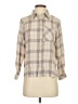La Fee Maraboutee Plaid Tan Long Sleeve Button-Down Shirt Size EU 36 / US 6 - photo 1