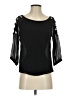 Lost April 100% Polyester Black 3/4 Sleeve Top Size S - photo 1