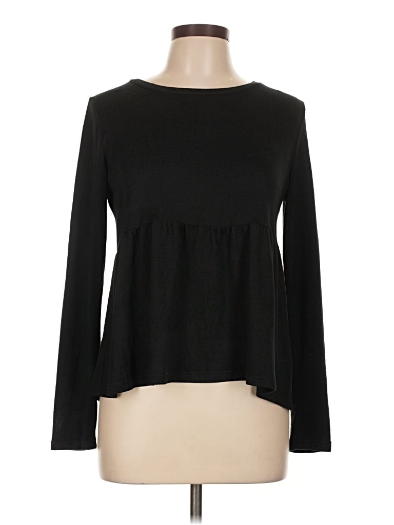 Pre-owned Pink Republic Long Sleeve T-shirt In Black