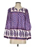 J.Crew 100% Cotton Blue 3/4 Sleeve Blouse Size 4 - photo 1