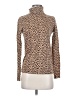 J.Crew 100% Cotton Animal Print Tan Turtleneck Sweater Size S - photo 1