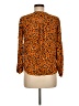 Vixbe 100% Rayon Animal Print Orange Long Sleeve Blouse Size M - photo 2