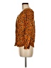 Vixbe 100% Rayon Animal Print Orange Long Sleeve Blouse Size M - photo 5