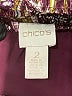 Chico's 100% Polyester Paisley Purple Long Sleeve Blouse Size Lg (2) - photo 7