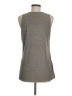 Ecru 100% Rayon Metallic Silver Sleeveless Blouse Size M - photo 2