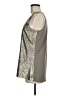 Ecru 100% Rayon Metallic Silver Sleeveless Blouse Size M - photo 5