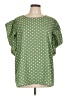 Shein Curve 100% Polyester Polka Dots Green Short Sleeve Blouse Size 4X - photo 1