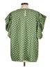 Shein Curve 100% Polyester Polka Dots Green Short Sleeve Blouse Size 4X - photo 2