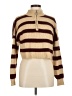 Noisy May Stripes Brown Pullover Sweater Size M - photo 1