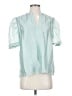 Current Air Teal Short Sleeve Blouse Size S - photo 1