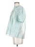 Current Air Teal Short Sleeve Blouse Size S - photo 5