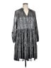 CeCe Metallic Silver Casual Dress Size 1X - photo 2