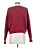 Double Zero Tweed Burgundy Pullover Sweater Size S - photo 2