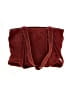 Levenger Solid Burgundy Orange Leather Tote One size - photo 1