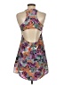 Thayer Print Purple Cocktail Dress Size S (estimated) - photo 2