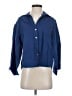 Zara 100% Linen Blue 3/4 Sleeve Button-Down Shirt Size XS - photo 1
