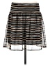 Old Navy 100% Polyester Stripes Black Casual Skirt Size M - photo 1