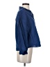 Zara 100% Linen Blue 3/4 Sleeve Button-Down Shirt Size XS - photo 4