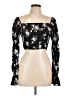 Motel 100% Viscose Black 3/4 Sleeve Blouse Size L - photo 1
