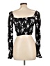 Motel 100% Viscose Black 3/4 Sleeve Blouse Size L - photo 2
