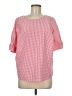 Unbranded Checkered-gingham Red Short Sleeve Blouse Size M (estimated) - photo 1