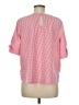 Unbranded Checkered-gingham Red Short Sleeve Blouse Size M (estimated) - photo 2