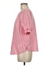 Unbranded Checkered-gingham Red Short Sleeve Blouse Size M (estimated) - photo 5