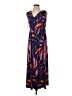 IMAN Print Purple Casual Dress Size S (petite) - photo 1