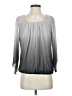 Sara Michelle 100% Polyester Silver 3/4 Sleeve Blouse Size S - photo 1