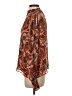 A.L.C. Floral Brown Long Sleeve Silk Top Size 4 - photo 5