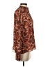A.L.C. Floral Brown Long Sleeve Silk Top Size 4 - photo 4