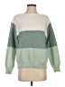 Unbranded 100% Acrylic Color Block Green Pullover Sweater Size S - photo 1