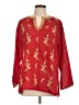 Unbranded Red 3/4 Sleeve Blouse Size L (estimated) - photo 1