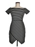 1.State Stripes Black Casual Dress Size M - photo 1