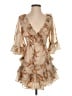 Saints + Secrets 100% Polyester Tan Cocktail Dress Size S - photo 1