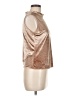 Escapades Metallic Brown Sleeveless Blouse Size M - photo 4