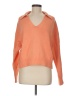 Old Navy 100% Cotton Solid Orange Pullover Sweater Size M - photo 1