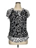 Diana Belle Black Short Sleeve Blouse Size XL - photo 1
