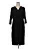 Lily Solid Black Casual Dress Size 1X - photo 1