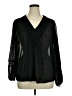 Maurices 100% Polyester Black Long Sleeve Blouse Size 14 (0) - photo 1
