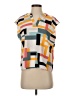 Shein Color Block Orange Sleeveless Blouse Size S - photo 1