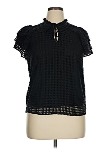 Ginger by Stella + Ginger Short Sleeve Blouse (view 1)