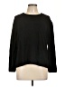 Ella Moss Solid Black Pullover Sweater Size L - photo 1