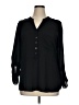 Kenneth Cole REACTION 100% Polyester Black 3/4 Sleeve Blouse Size XL - photo 1
