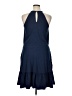 Unbranded Solid Blue Casual Dress Size XL - photo 2
